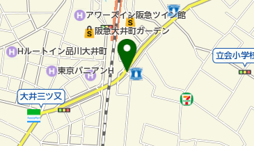 大井町駅東口自転車等駐車場の地図画像