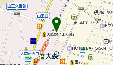 大森駅水神口自転車等駐車場の地図画像