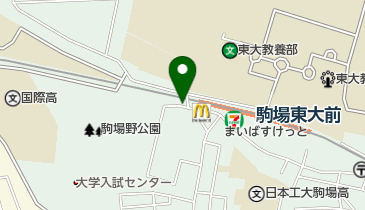 駒場東大前西口駐輪場の地図画像