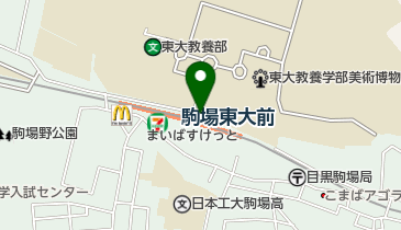 駒場東大前駅東大口駐輪場の地図画像