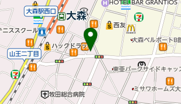 大森駅東口自転車駐車場の地図画像