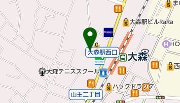 大森駅西口自転車駐車場の地図画像