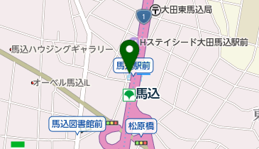 馬込駅前自転車等駐車場の地図画像