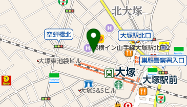 大塚駅北口第二自転車駐車場の地図画像