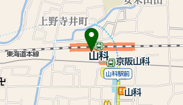 山科駅西自転車駐車場の地図画像