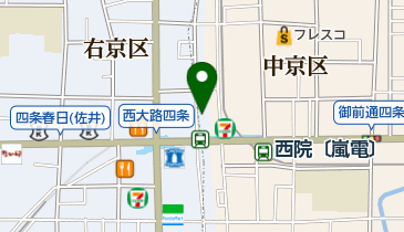 西院自転車駐車場の地図画像