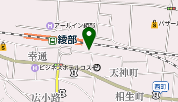 綾部駅南駐輪場の地図画像