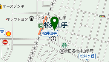 松井山手駅駐輪センターの地図画像