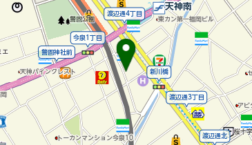 ラズ福岡天神駐輪場の地図画像