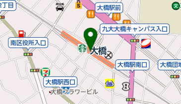 市営 大橋駅高架下自転車駐車場の地図画像