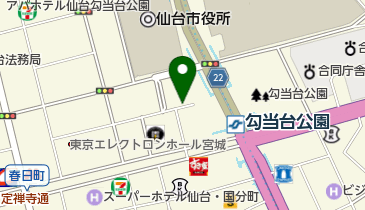 勾当台公園地下自転車等駐車場の地図画像