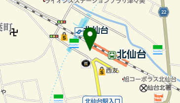 北仙台駅自転車等駐車場の地図画像