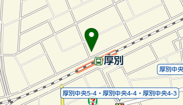 厚別駅北口自転車駐車場の地図画像