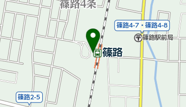 篠路駅西口自転車駐車場の地図画像