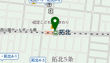 拓北駅JR自転車駐車場の地図画像