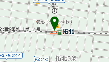 拓北駅路上自転車駐車場の地図画像