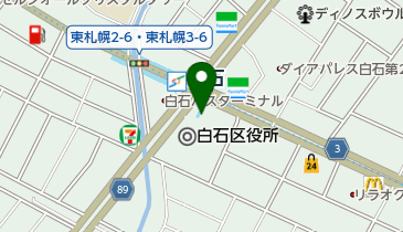 白石駅暫定自転車駐車場の地図画像