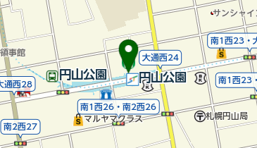 円山公園駅路上自転車駐車場の地図画像