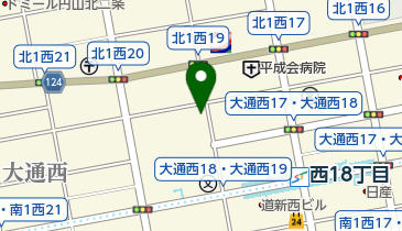 西18丁目長生園前路上自転車駐車場の地図画像