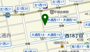 西18丁目札幌商科学校前路上自転車駐車場の地図画像