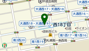 西18丁目駅路上自転車駐車場の地図画像