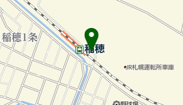 稲穂駅第1自転車駐車場の地図画像