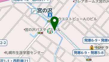 宮の沢駅交通局第2自転車駐車場の地図画像