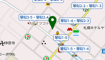 地下鉄琴似駅第2自転車駐車場の地図画像