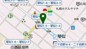 琴似バスターミナル前路上自転車駐車場の地図画像