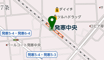 発寒中央駅第1自転車駐車場の地図画像