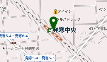 発寒中央駅第2自転車駐車場の地図画像