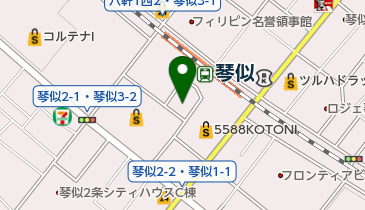 琴似駅前自転車駐車場の地図画像