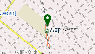 八軒駅自転車駐車場の地図画像