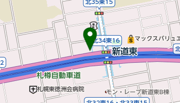 新道東駅交通局第1自転車駐車場の地図画像