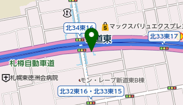 新道東駅交通局第2自転車駐車場の地図画像