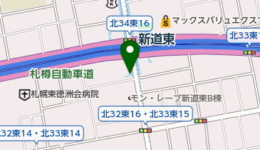 新道東駅交通局第3自転車駐車場の地図画像