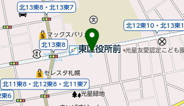 東区役所前駅路上自転車駐車場の地図画像