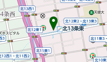 北13条東駅交通局第2自転車駐車場の地図画像