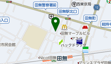 【バイク】エコステーション21 ティップネス田無店専用駐輪場の地図画像