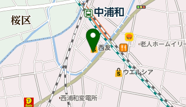 【バイク】SPS24 西友中浦和店バイク駐輪場の地図画像