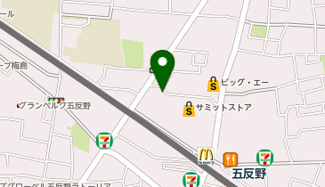 【バイク】サミットストア五反野店お客様駐輪場の地図画像