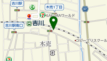 【バイク】吉川駅南自転車駐車場の地図画像