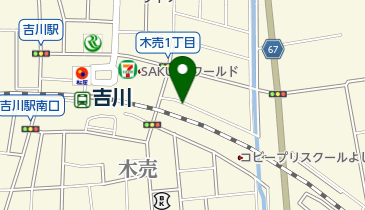 【バイク】吉川駅北第2自転車駐車場の地図画像