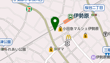 【バイク】小田急伊勢原駐輪場の地図画像