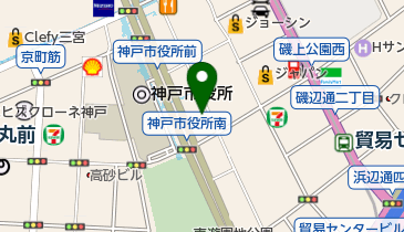 【バイク】神戸中央第一神戸市役所前駐車場の地図画像