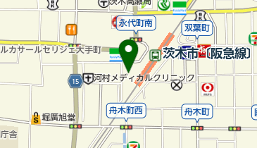 【バイク】阪急茨木西口駐車場の地図画像