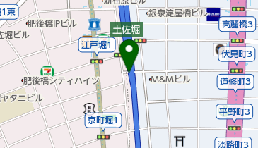 【バイク】大阪市西横堀駐車場(第2号ブロック)の地図画像