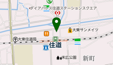 大東市立住道駅前自動二輪車等駐車場の地図画像