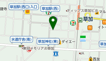 アットパーク草加(バイク駐車場)の地図画像