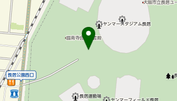 【バイク】長居公園中央駐車場の地図画像